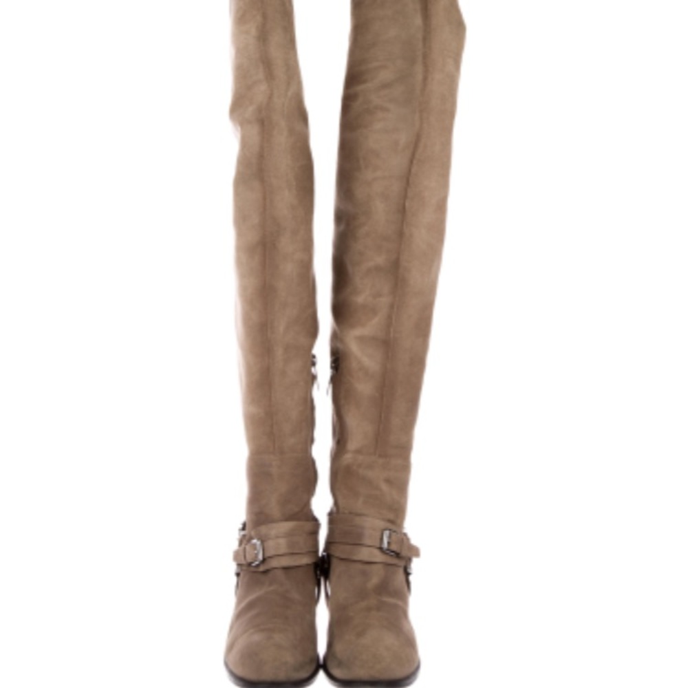 Christian Dior - suede over the knee boots